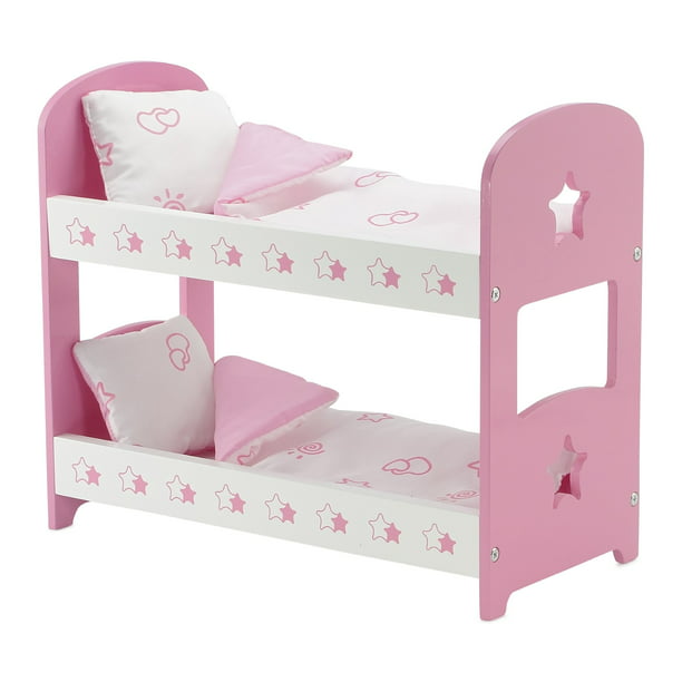 Star Themed 14 Inch Doll Bunk Bed, Barbie Bunk Beds For Dolls