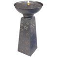 thumbnail image 1 of Sunnydaze Starry Sky Galvanized Iron Bird Bath Fountain with LED Lights - 31.25" H, 1 of 6