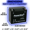 thumbnail image 4 of PowerStar PM20L-BS-HD-955 YTX20HL-BS Motorcycle Battery for Harley-Davidson 883CC XL X, 4 of 5