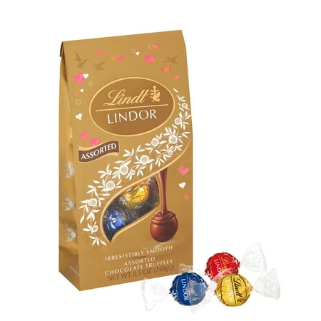 Lindt LINDOR Assorted Chocolate Truffles, 8.5 oz. Bag