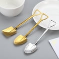 thumbnail image 4 of 4Pack 6" Mini Shovel Spoon Stainless Steel Coffee Spoon Dessert Spoons, Gold, 4 of 7