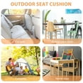 thumbnail image 4 of Chair Pad Cushion Non Memory Kitchen Sofa Chair Cushions Pads Cover for Office Home Blue, 4 of 6