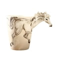 thumbnail image 1 of Taza de cerámica con forma de caballo, 350 ml, diseño animal único, 1 of 1