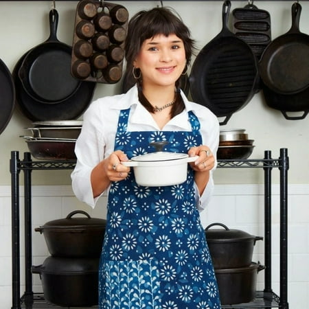 

India Resist Hand Block Indigo Floral Print Cotton Apron