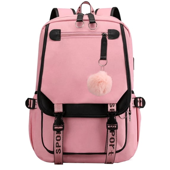 Backpack for Girls Kids Schoolbag Teen Bookbags Casual College Daypack with USB Charging Port, by PAKASEPT