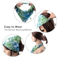 thumbnail image 2 of 5PCS Floral Elastic Hair Bandanas Scarf Headband Chiffon Head Kerchief Floral Printed Turban Boho Headbands Hair Bandanas for Women Girls Hair Accessories, 2 of 5