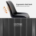 thumbnail image 5 of TacleeKii Faux Leather Dining Chairs Set of 2, Kitchen Side Chairs with Metal Legs, for Dining Room Restaurant, Black, 5 of 9