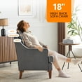 thumbnail image 6 of Ktaxon Fabric Accent Chair, Reading Armchair with Removable Cushion, Single Sofa with Extra Seat Depth for Living Room Bedroom Light Gray, 6 of 10