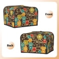 thumbnail image 3 of Goofa Robot and Monsters Print Toaster Cover 4 Slice, Four Slice Bread Machine Cover Quilted Toaster Covers Bread Maker Cover Kitchen Appliance Cover, 3 of 7