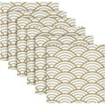 thumbnail image 6 of Coolnut Beige Waves Cloth Napkins Set of 6,Reusable Washable Polyester Dinner Table Napkins for Kitchen,Dining,Restaurant,Party Decoration, 6 of 7