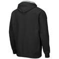 thumbnail image 3 of Men's Colosseum Black West Virginia Mountaineers Arch & Logo 3.0 Full-Zip Hoodie, 3 of 3