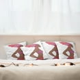 thumbnail image 3 of Ambesonne African Throw Pillow Cover 4 Pack, Zulu Woman Bandage Dress, 16", Dark Coral Chocolate, 3 of 6