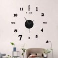 thumbnail image 4 of "Large Frameless DIY Wall Clock Mirror Sticker - 12-Hour Stainless Steel Silent Clock, Self-Adhesive Home Office Decor for Walls, Doors, Tiles, 100cm Diameter, Includes EVA Foam Letters & Numbers", 4 of 9