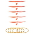 thumbnail image 1 of Hélice de plástico Uxcell, hélices de 7" en color naranja, paquete de 5, 1 of 5