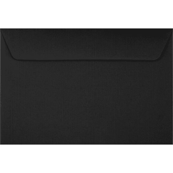LUXPaper 6 x 9 Booklet Envelopes, Black Linen, 50/Pack