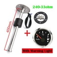 thumbnail image 2 of 52MM Gauge Fuel Level Gauge 0-190ohm/240ohm-33ohm Fuel Tank Level Indicator Meter With Fuel Level Sensor 100MM 200MM 300MM 400MM ,Suits Most Tanks, 2 of 8