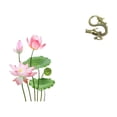 thumbnail image 1 of Pegatina De Pared Decorativa Retro De PVC Y Estatua China De Latón, Mini Figura De Mascota De Té Para Sala De Estar, Cocina, Dormitorio, Hogar, Oficina, Decoración De Fondo., 1 of 8