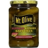 Mt. Olive Kosher Baby Dills Hot Sauce Flavored Pickles, 24 fl oz jar