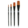 thumbnail image 3 of Creative Mark Beste Golden Taklon Hair Brushes - Watercolor Paint Brushes for Acrylic, Watercolor, Water-Soluble Oil, and Any Wet Paint - One Stroke - 3/4" - 2 Pack, 3 of 7
