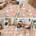 thumbnail image 5 of Area Rugs for Living Room Bedroom, Easter Bunny 4'x6' Rug Washable Carpet Runner Indoor Outdoor, Colorful Eggs Spring Leaves Daisy Yellow Pink Plaid Non Slip Accent Floor Mats Rug for Kitchen, Office, 5 of 8