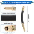 thumbnail image 3 of 1 Set de extensión de válvula de llanta de cobre de 90 grados con extensor de vástago de llanta de plástico flexible de 140 mm para automóvil, motocicleta, RV, camión, bicicleta, 3 of 6