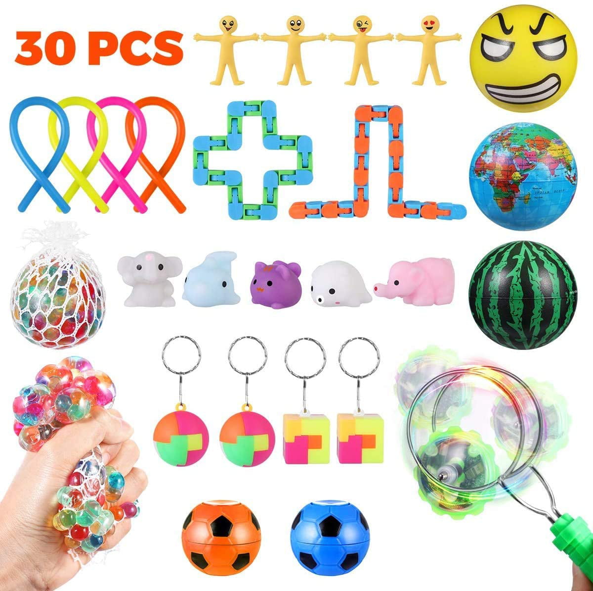 30 Pack Fidget Toys Set Bundle Sensory Cube Tools Stress Relief Kids Adults Toys 