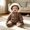A361 Brown, variant on Baby Winter Snowsuit with Mittens Plush Hooded Puffer Romper Water Resistant Warm Jumpsuit Outerwear Coat for Cold Weather