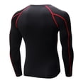 thumbnail image 4 of CONZONE Mens Workout T-Shirts Long Sleeve Gym Fitness T Shirts For Men Crew Neck Solid Color Tight Stretchy Athletic Tee Tops, 4 of 4