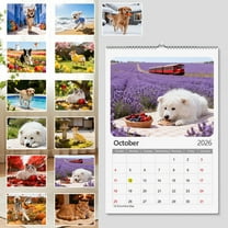 YiJuHui 1pcs Personalized Pet Calendar 2026 - Custom Photo Wall Calendar For Pet Lovers, Monthly Furry Friend Gift, Home Office Decor, Thick Paper, Glossy Finish