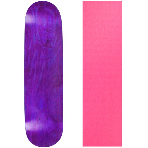 Skateboard Deck Pro 7-Ply Canadian Maple STAINED PURPLE With Griptape 7.5" - 8.5"