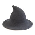 thumbnail image 1 of Guardurnaity Sombrero vintage para mujer, accesorios, sombrero de fieltro puntiagudo para carnaval, sombrero de Halloween, sombrero de mago, Sombreros gris oscuro M (56-58 cm), 1 of 6