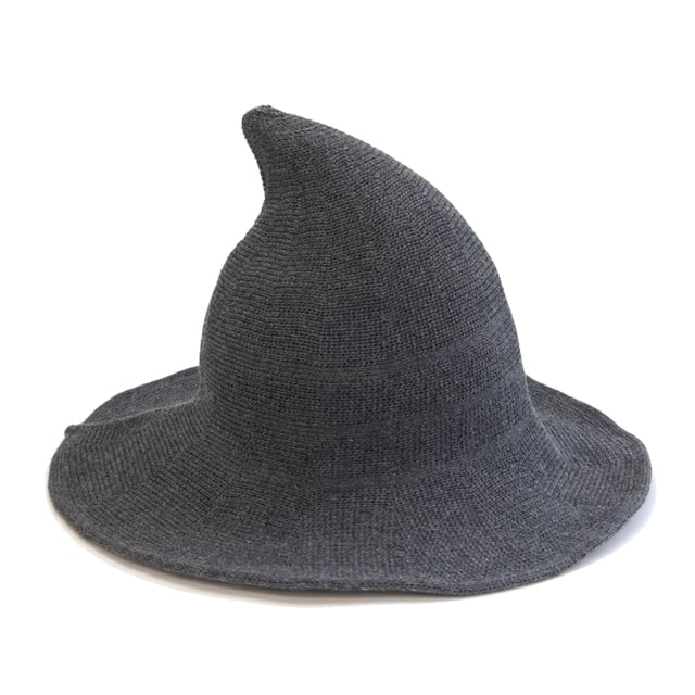 Guardurnaity Sombrero vintage para mujer, accesorios, sombrero de fieltro puntiagudo para carnaval, sombrero de Halloween, sombrero de mago, Sombreros gris oscuro M (56-58 cm)
