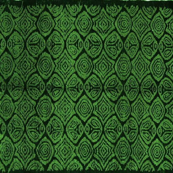 Ahgly Company Indoor Square Abstract Green Modern Area Rugs, 6' Square