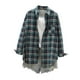 thumbnail image 2 of HongQid Womens Button Down Shirts Long Sleeve Plaid Lightweight Business Casual Blouse Top, 2 of 4