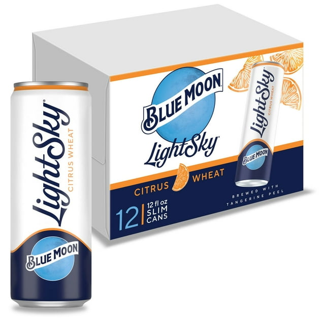 Blue Moon Light Sky Citrus Wheat Ale Beer, 12 fl. oz. can, 12 pk.