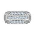 thumbnail image 3 of 1 Carat Men's Diamond Wedding Band Ring in 14K White Gold (Ring Size 10.75) (I1-I2 Clarity), 3 of 6