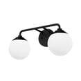 thumbnail image 2 of Hunter - Hepburn 2-light Matte Black, Medium Size Vanity Light, Dimmable, Modern Style, for Bedrooms, Dining, Living Rooms - 45220, 2 of 6