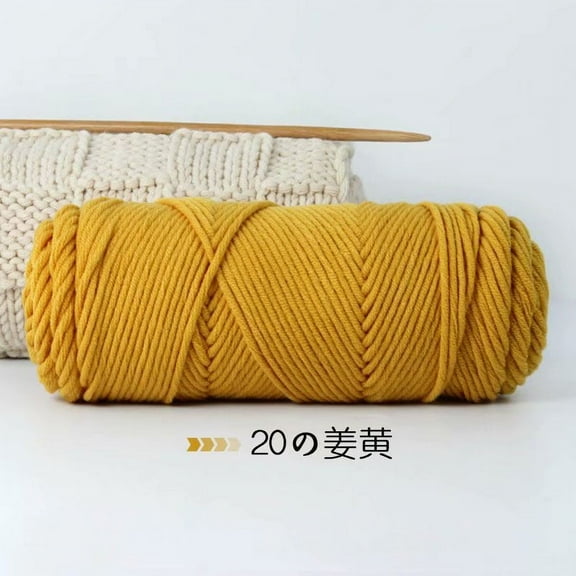 Namzi 200g Premium Soft Durable Yarn Acrylic & Wool Blend for Knitting, Crochet Projects, Ultra-Soft Craft Yarn,Dark Yellow