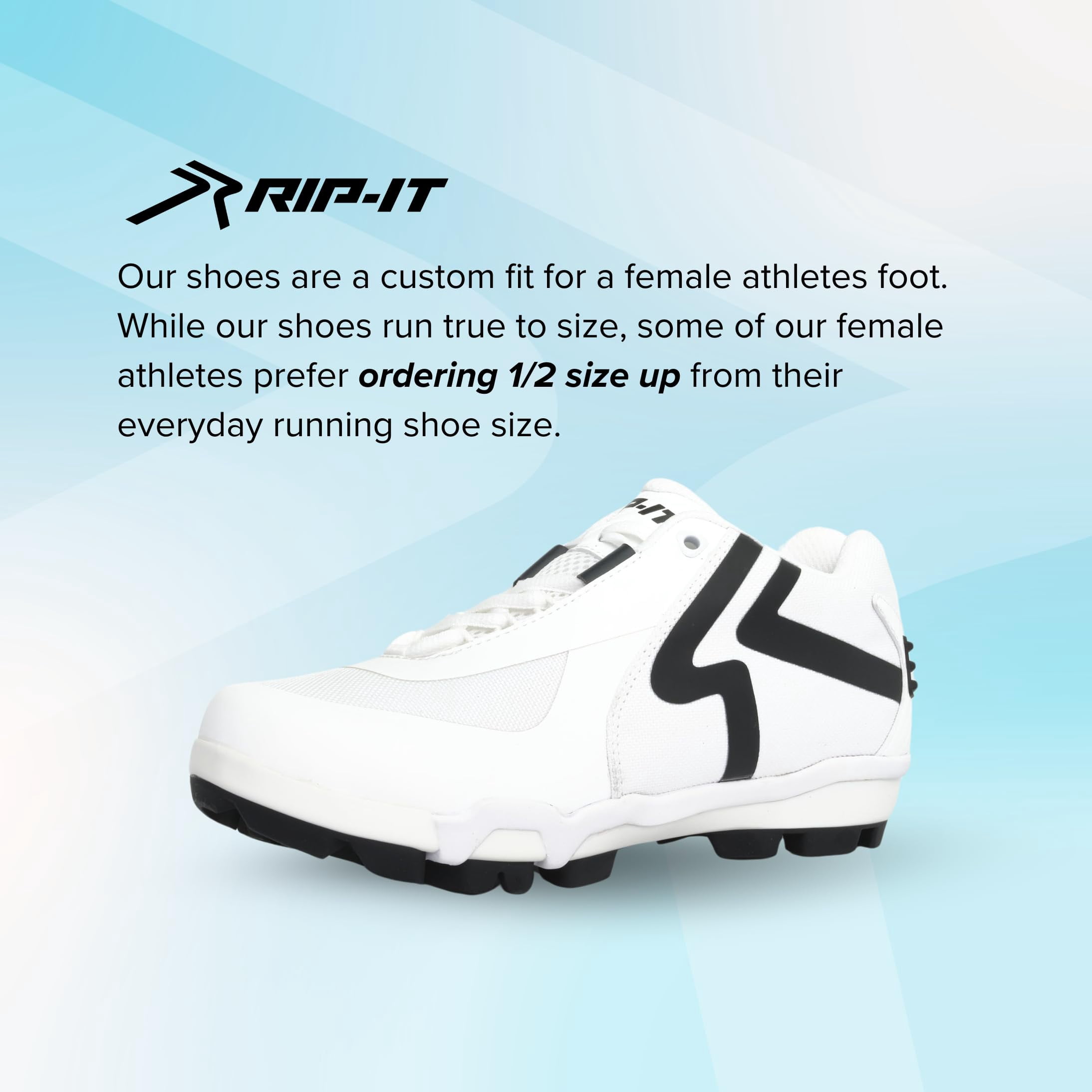 RIP-IT SwiftStep Ringor Softball Cleats - White - Size - 7.5