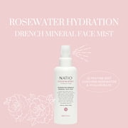 Natio Rosewater Drench Mineral Face Mist, Hydrating Face Mist, 6.7 oz