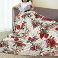 thumbnail image 6 of Pofeuu Rose Flowers Print Ultra-Soft Micro Fleece Blanket,for Bed Or Sofa,All Season Throw Blankets Flannel Blanket-80"x60", 6 of 7