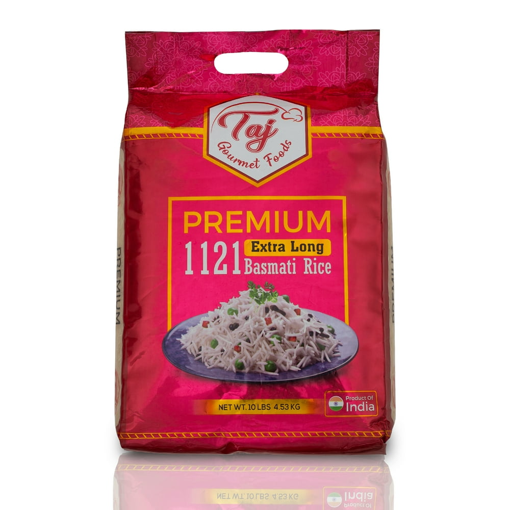 TAJ Premium 1121 Extra Long Basmati Rice, 10Pounds