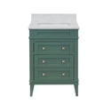 thumbnail image 3 of Eleanor 24" Bathroom Vanity with Sage Green Cabinet and Carrara Marble Top, 3 of 6