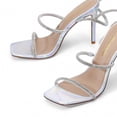 thumbnail image 2 of Sandalia DREAM PAIRS SDHS2239W Tacón de Aguja de 10 cm Plata con Tiras, 2 of 6
