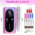 thumbnail image 3 of Drill para U&ntilde;as Profesional 45000 RPM, Juego de esmeril para u&ntilde;as multifuncional, Nail drill El&eacute;ctrica Recargable, 9 cabezales de pulido, 6 bandas de lijado y 5 limas, 3 of 9