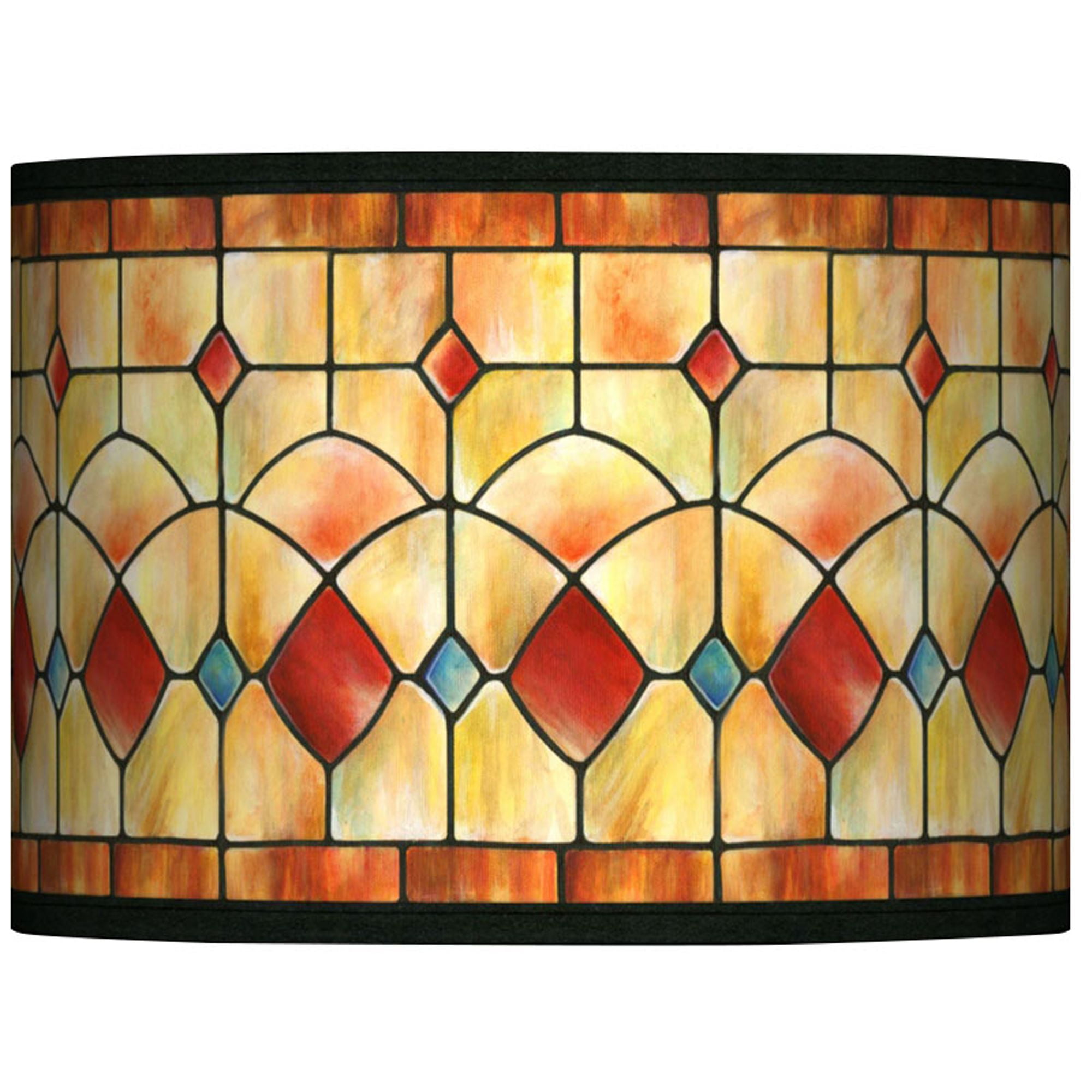 Custom Made 10" Lampshade Mosaic Stained Glass Digital Print 