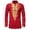 Red, variant on Men African Month Ethnic Characteristic Robe Stand Up Collar Button Open Collar Long Sleeve Shirt Clothes