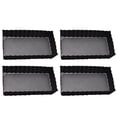 thumbnail image 1 of 4Pcs 4 Inches Rectangular Oven Toast Box Carbon Steel Cake Baking Pan Non-stick Bread Bakeware Pan Household Bakeware for Cookie Biscuit Cake(Black), 1 of 8