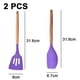 thumbnail image 2 of Los utensilios de cocina de la cocina fijaron resistencia al calor alta de la manija de madera del silicón de 2 pedazos, 2 of 5