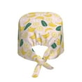 thumbnail image 2 of Salouo Banana With Leaves Print Adjustable Working Caps,1 Pcs Working Hats Elastic Scrub Hats Elastic Tie Back Hats Unisex Nurse Scrub Cap Nurse Hats ,One Size, 2 of 7